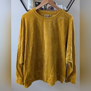 Aerie Mustard Velour Top